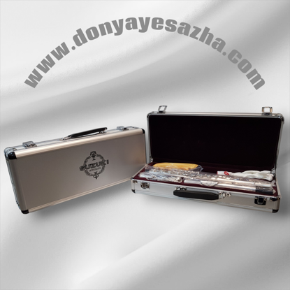فلوت سوزوکی کلید دار SUZUKI روکش نقره جعبه الومینیومی